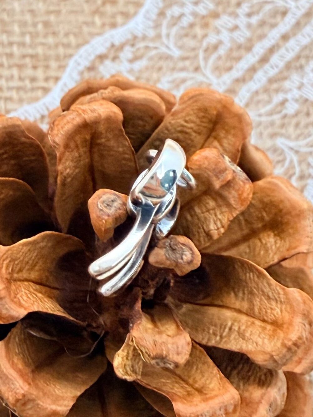 James Avery Bow Charm Sterling Silver Ribbon Charm - Picture 2 of 3